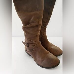 Unr8ed Brown Girls Riding boots - size 13, Faux Leather, Preowned